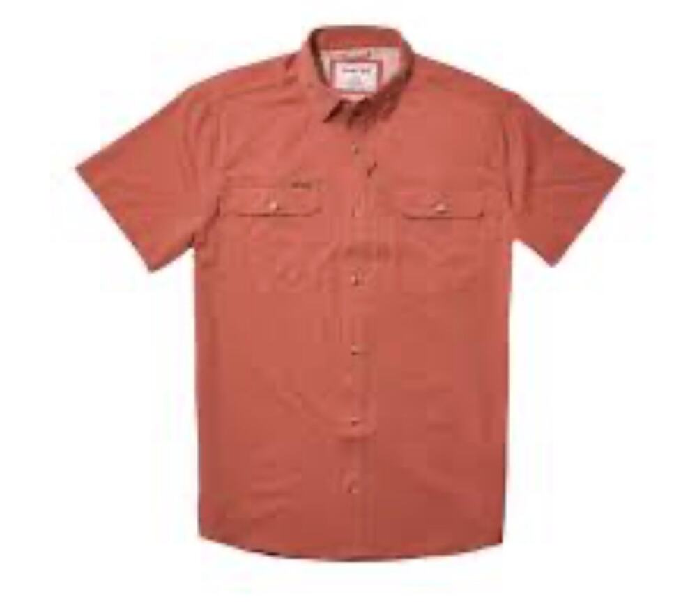 Poncho Outdoors Men's Performance Shirt XXXL Red Clay Short Sleeve Pearl Snap